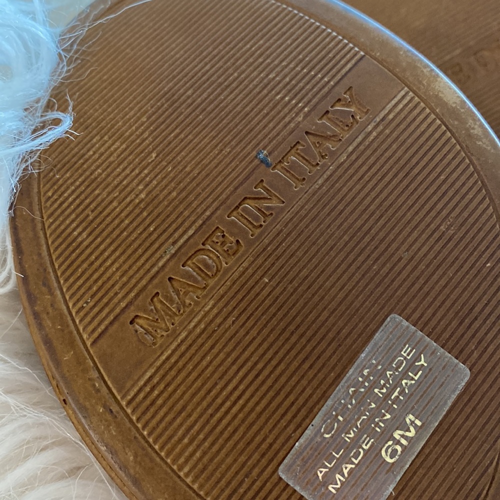 Italian Shoemakers Cream and Brown Wedges - Picture 9 of 16